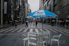 雨の歩行者天国