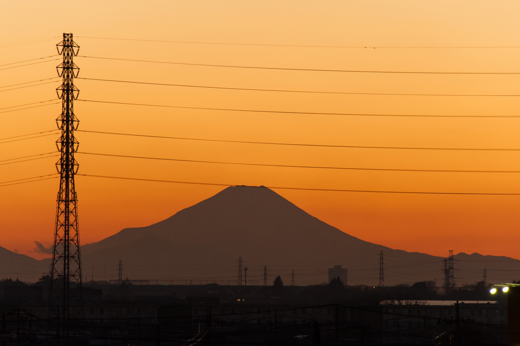 夕焼け富士