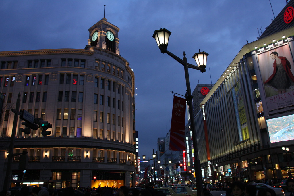 夕暮れの銀座