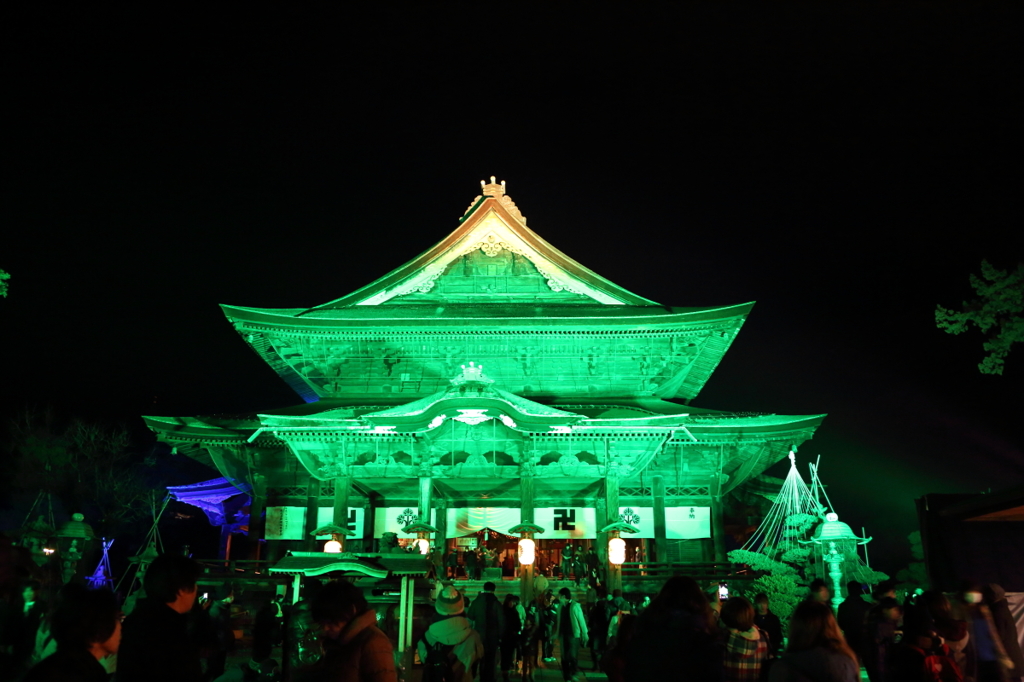 長野灯明祭り　緑