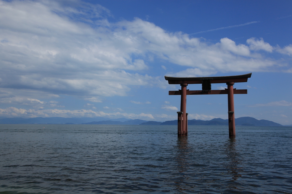 湖水に浮かぶ