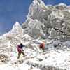 初冠雪の木曽駒へ