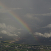 鹿児島上空の虹を上から