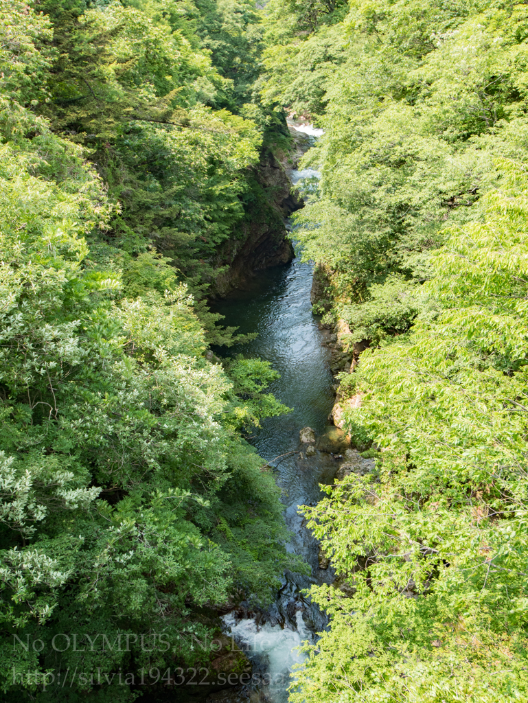 吹割れ大橋から