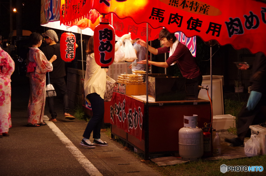 祭りの夜は馬肉めし！