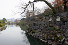 古城の石垣と堀