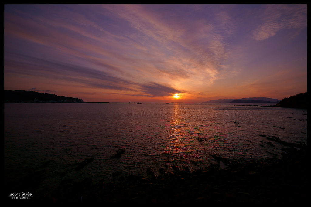 sunset。