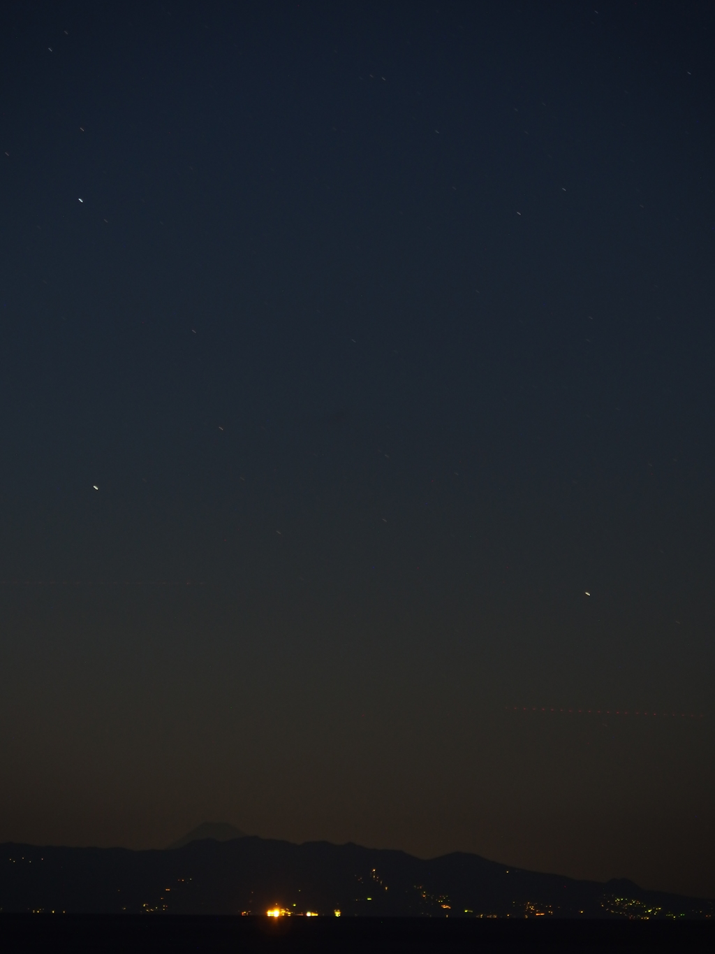 富士山と星空