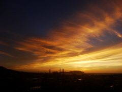 燃えるような夕焼け