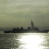東京湾を進む護衛艦