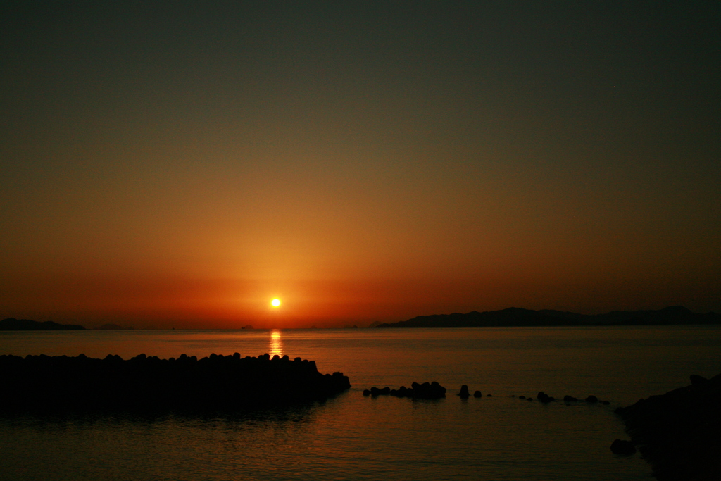 今日も日が暮れる