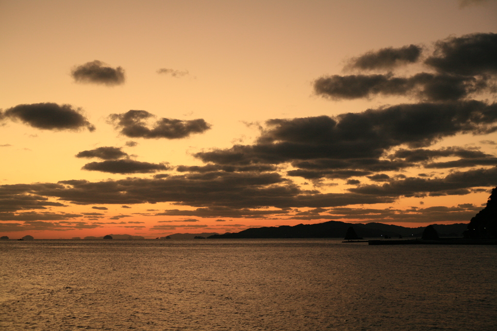 今日も日が暮れる