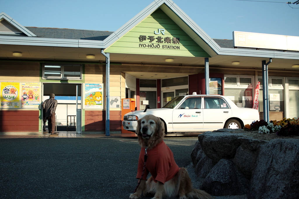 みゅうちゃんと駅に行く