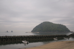 薄霧にたたずむ鹿島