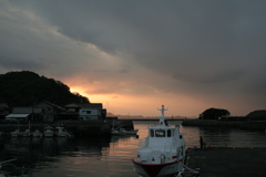 北条港夕暮れ