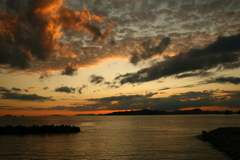 今日のくれ方はかっこいいな