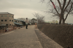 とびかかって来る前のサーブ