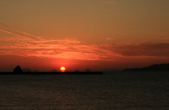 今季二度目のだるま夕日