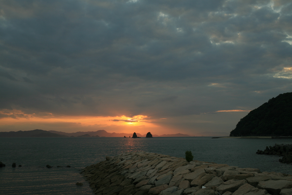 今日も日が暮れる