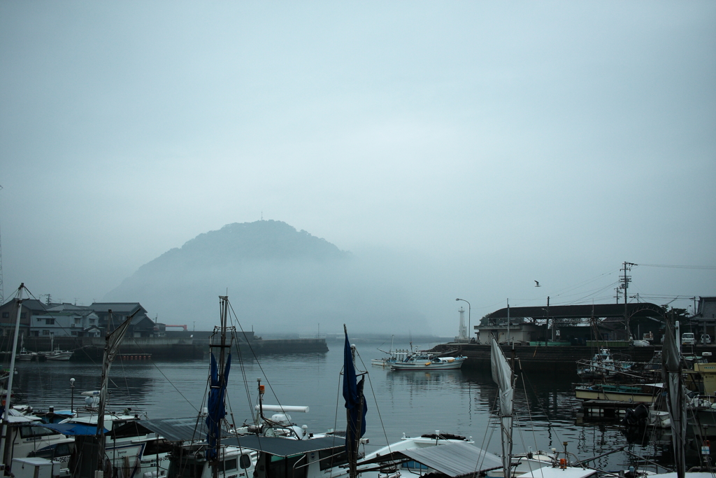 霧に煙る鹿島