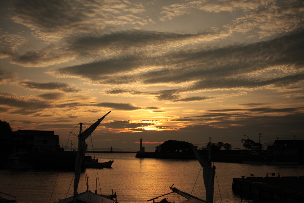 夕暮れ＠北条港