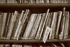 図書館にて