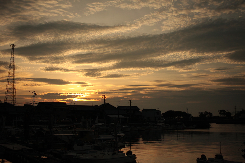 夕暮れ＠北条港