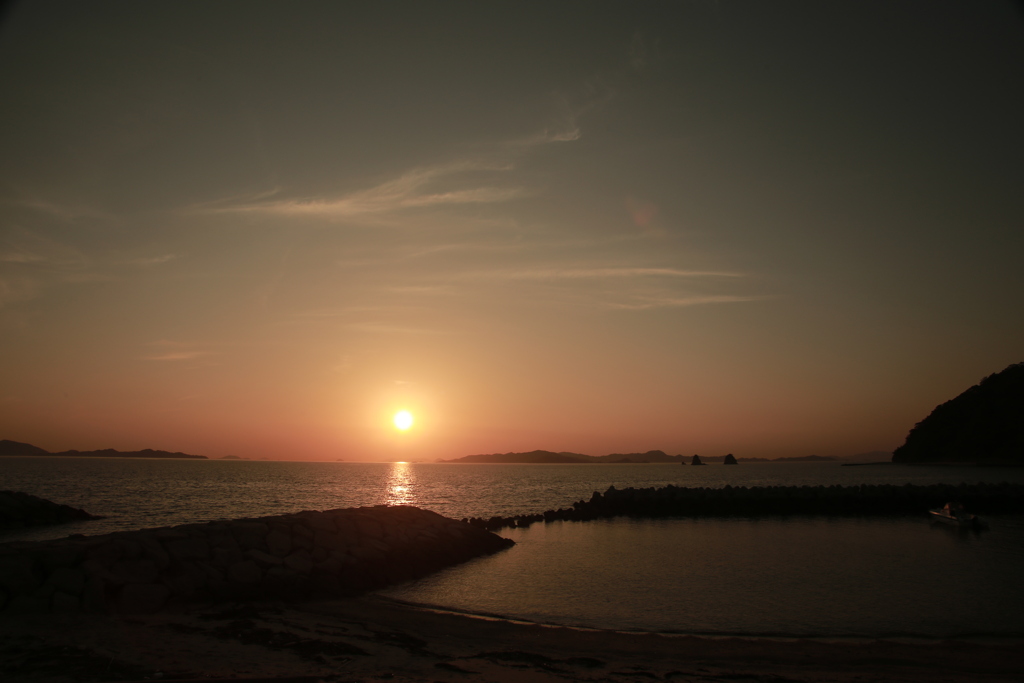 夕日