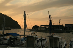 北条港夕暮れ