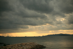 雨は降ってない