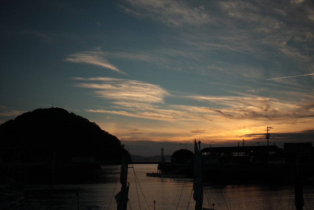 北条港夕暮れ
