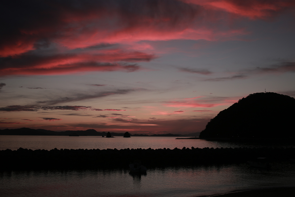 今日も日が暮れる