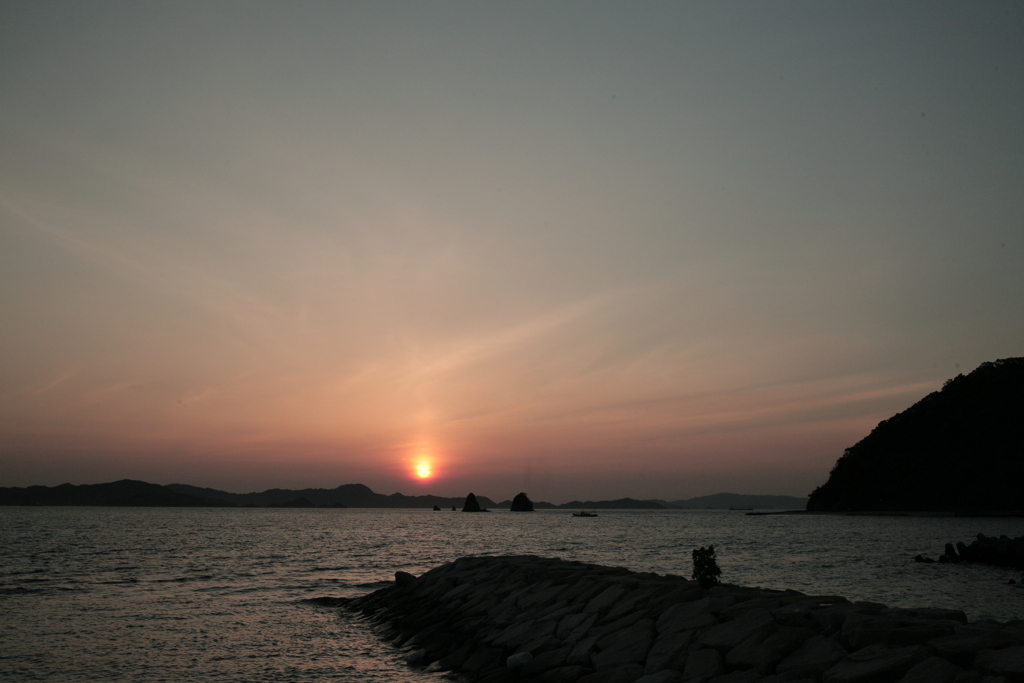 今日も日が暮れる