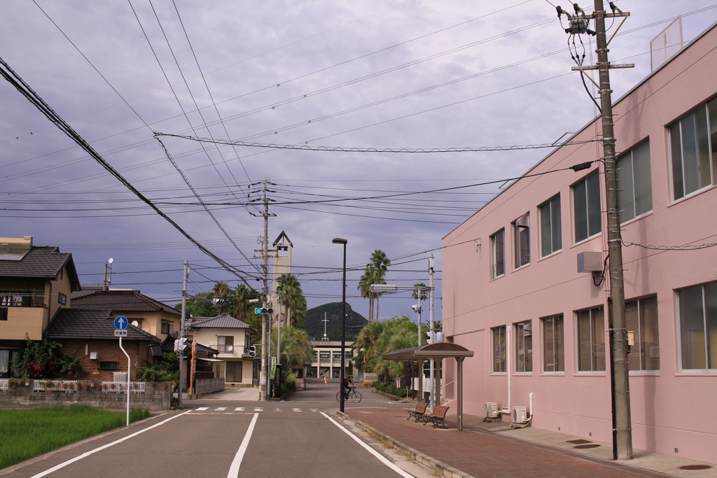 昼の郵便局と聖カタリナ大学