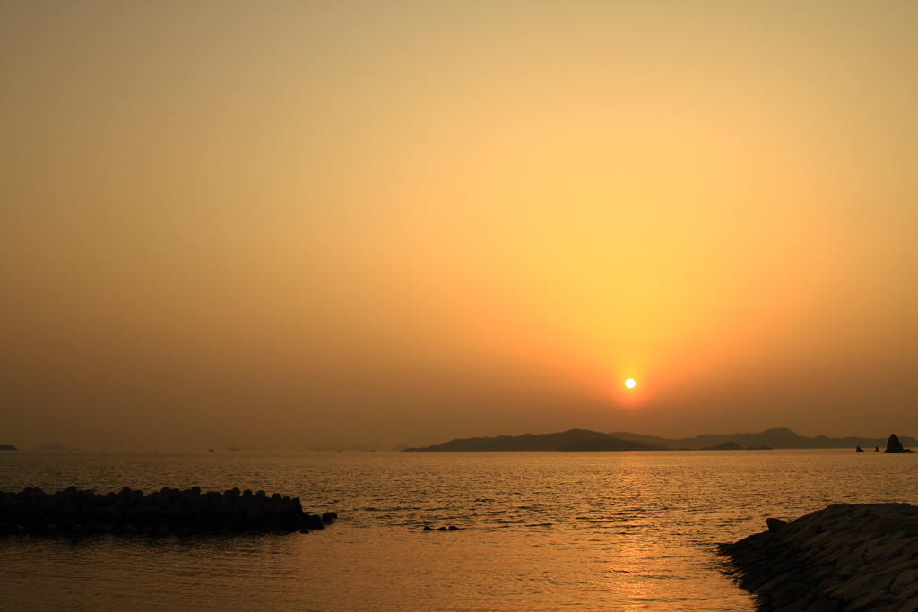 今日も日が暮れる