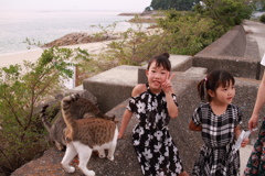 FBの友達がお孫さん連れてやってきた