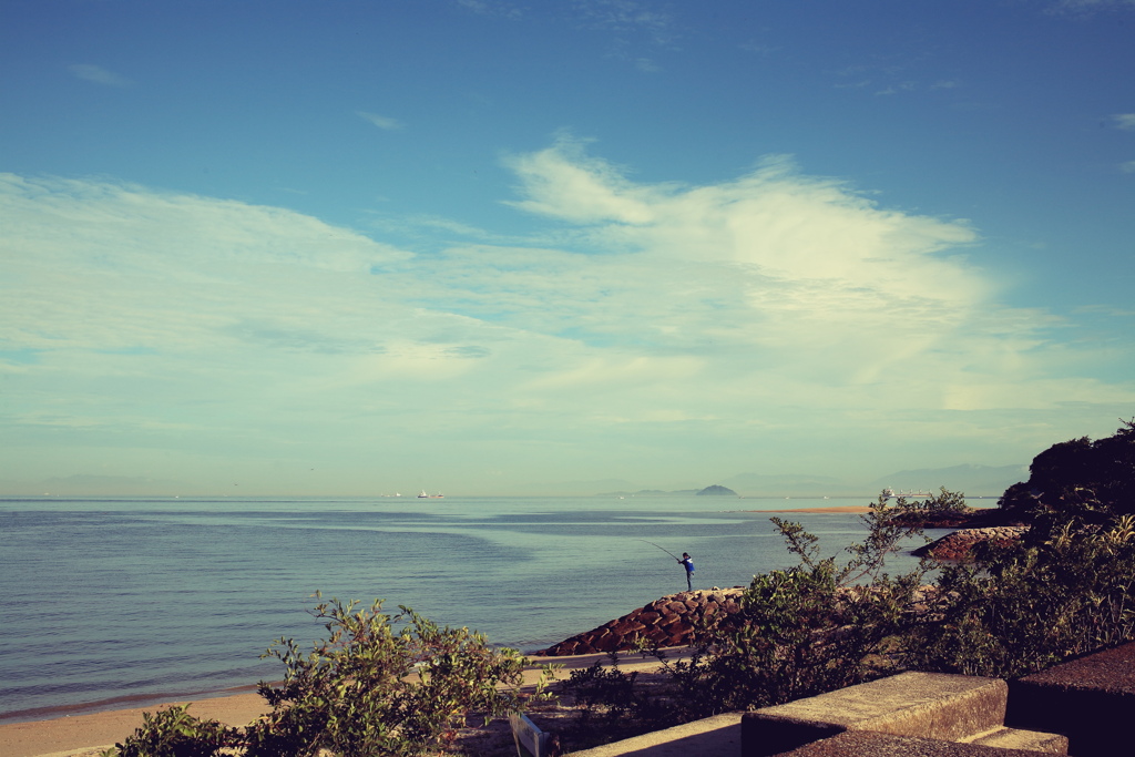 朝の海@愛媛県松山市