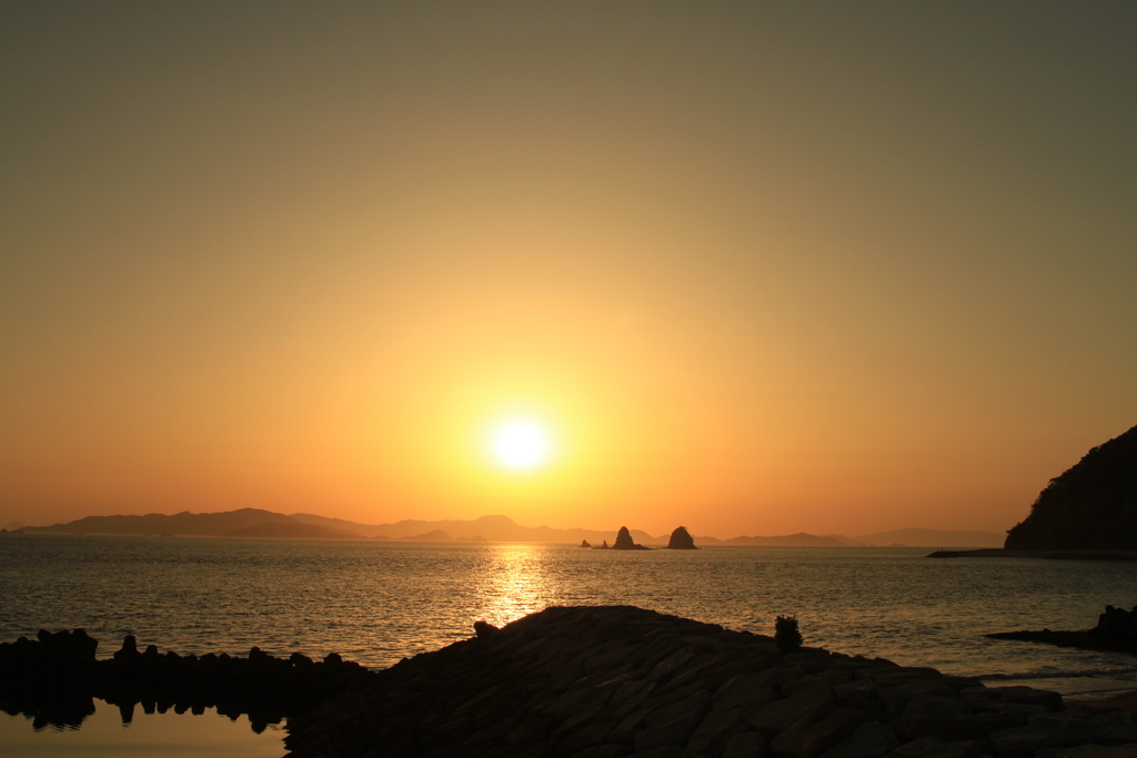 今日も日が暮れる