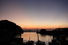 北条港夕暮れ