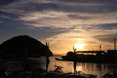 北条港夕暮れ