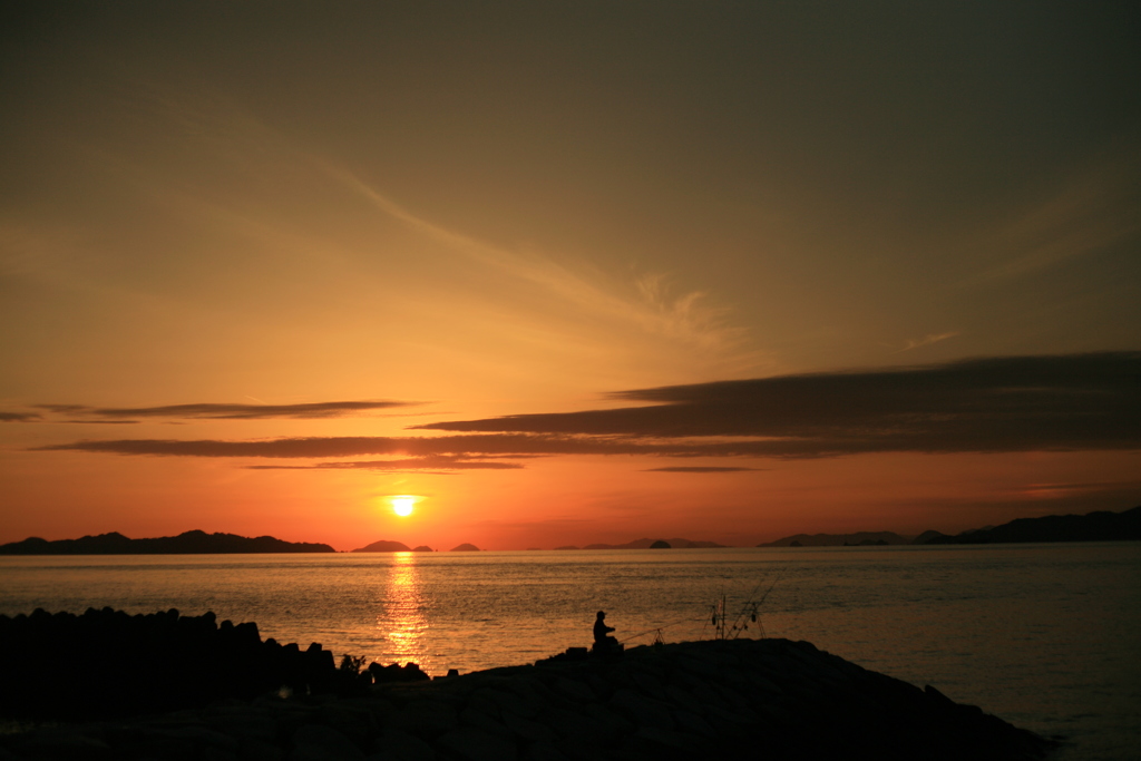 今日も日が暮れる