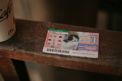 にゃんこスクラッチ一枚買ったら千円当選　!(^^)!