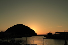 北条港夕暮れ