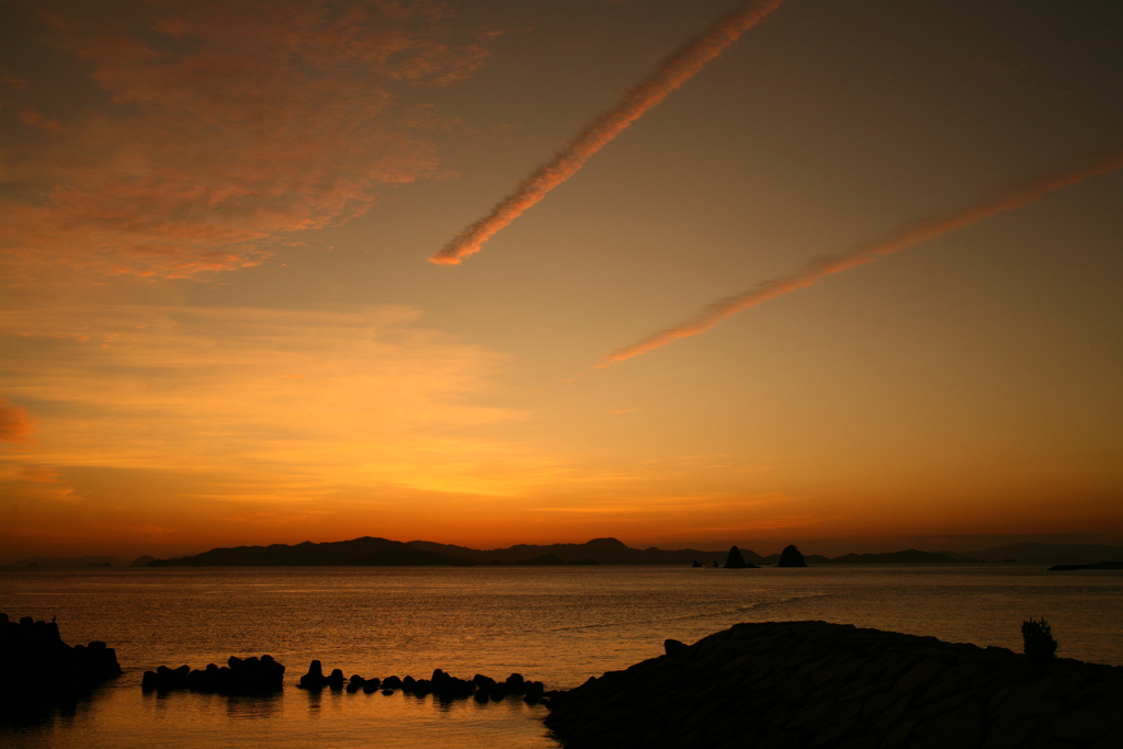 夕焼け　撮って出し