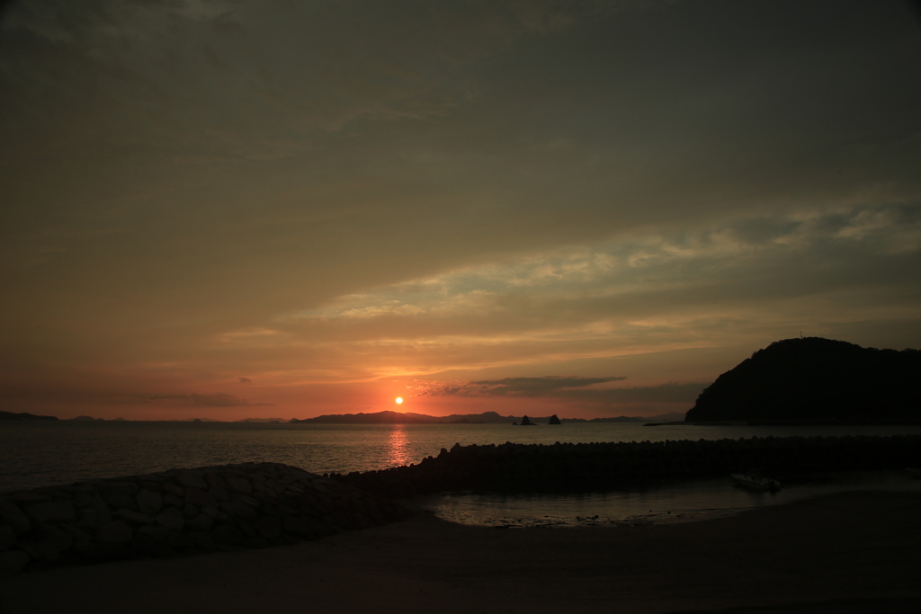 今日も日が暮れる