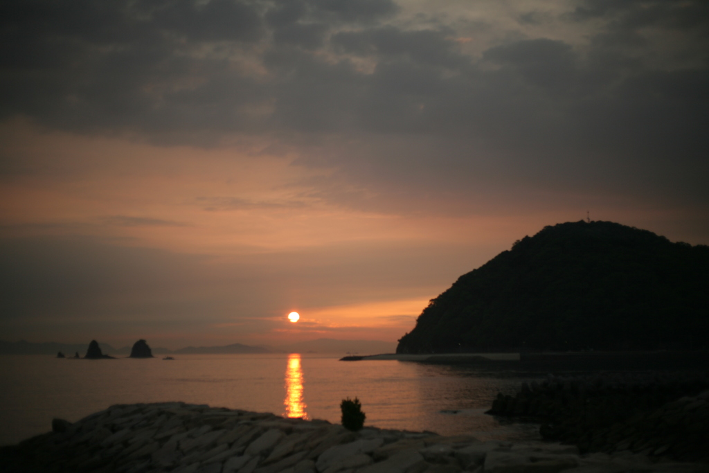夕暮れと鹿島