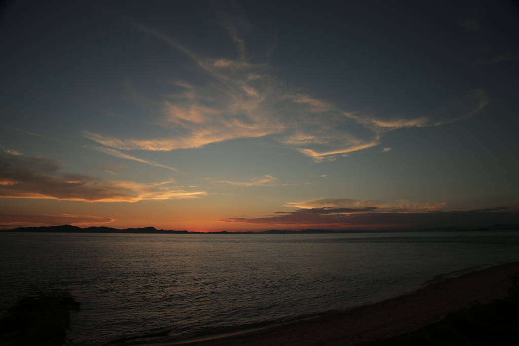 今日も日が暮れる