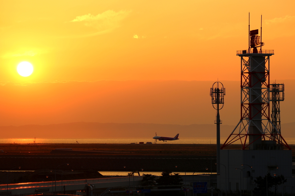 関空　夕陽２