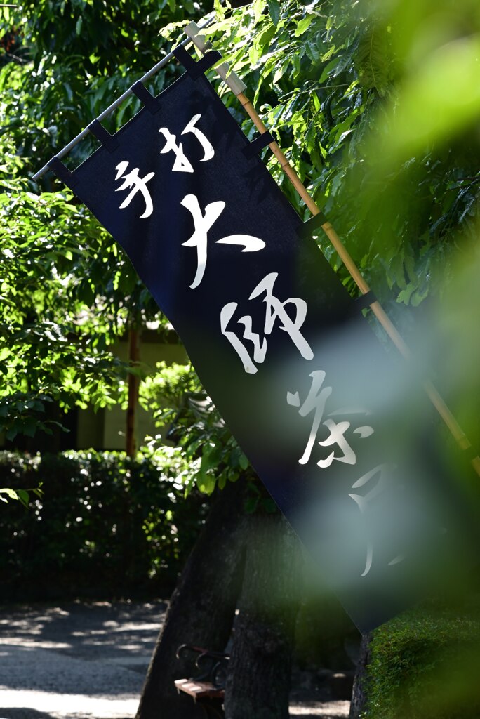 緑の中でたなびく、のぼり