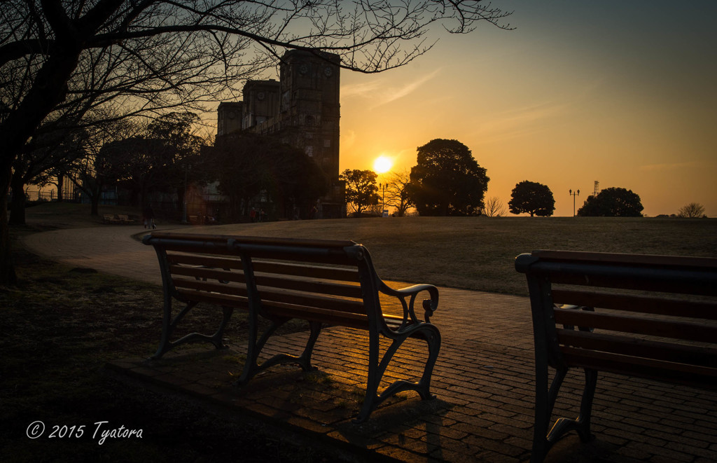 夕日